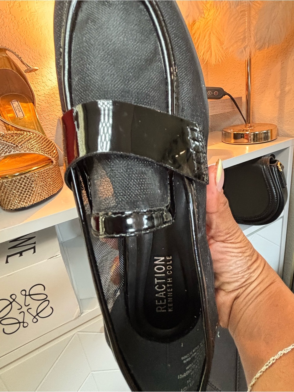 Kenneth Cole Reaction Women's Black Patent Slip-On Loafer